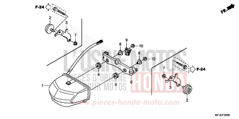 HECKLEUCHTE von CBR600RR ABS GRAPHITE BLACK (NHB01) von 2012